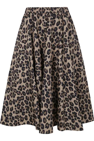 Aspesi Faltenrock mit Leoparden-Print