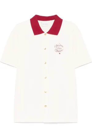 Drôle de Monsieur Piqué-Hemd mit Logo-Stickerei
