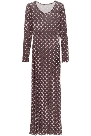 Marine Serre Maxikleid mit Moon-Print