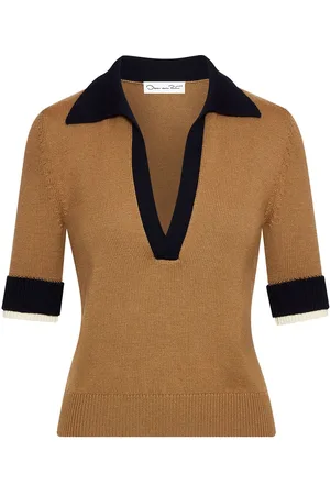 Oscar de la Renta Poloshirt in Colour-Block-Optik