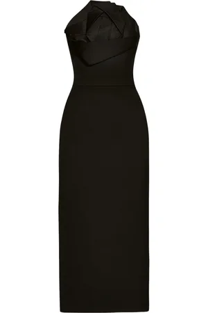 Oscar de la Renta Midikleid mit Rosenmotiv