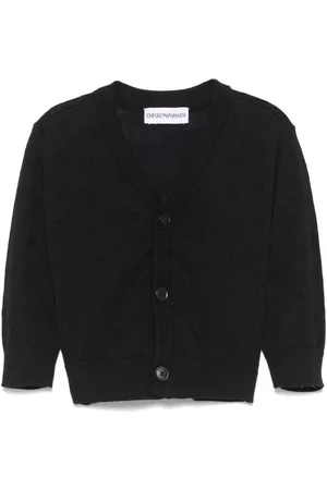 Emporio Armani Jacquard-Cardigan mit Logo