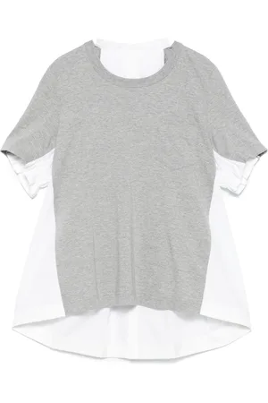 SACAI T-Shirt mit Kontrasteinsätzen