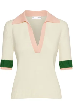 Oscar de la Renta Poloshirt in Colour-Block-Optik