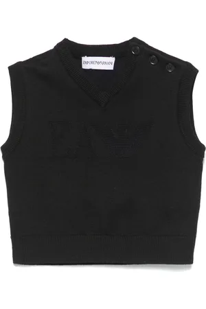 Emporio Armani Pullunder mit Logo-Jacquard