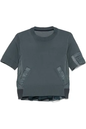 SACAI T-Shirt mit Kontrasteinsätzen