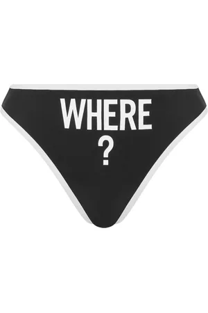 Moschino Bikinihöschen mit Slogan-Print