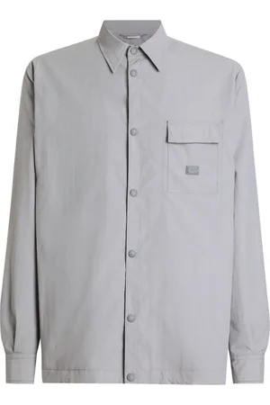 Dolce & Gabbana Hemdjacke mit Logo-Schild