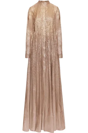 Oscar de la Renta Hemdkleid im Metallic-Look