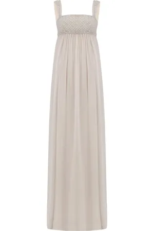 Dina Melwani Maxikleid mit Kristallverzierung