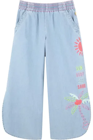Billieblush Bestickte Wide-Leg-Jeans
