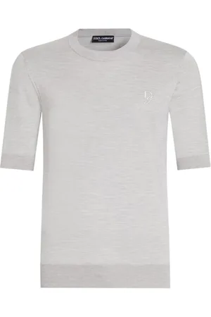 Dolce & Gabbana Fein gestricktes Seiden-T-Shirt