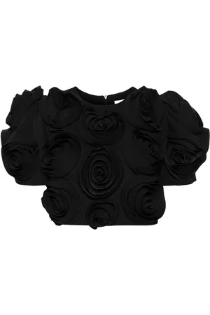 Viktor & Rolf Cropped-Top mit Rosenapplikation