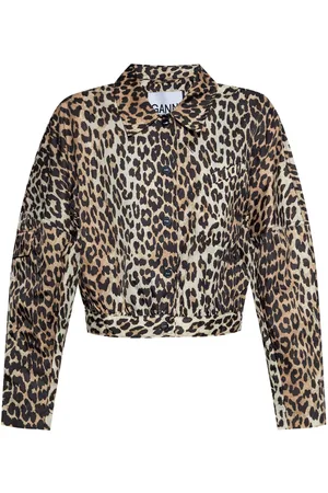 Ganni Jacke mit Leoparden-Print