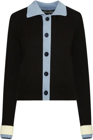 Oscar de la Renta Cardigan in Colour-Block-Optik
