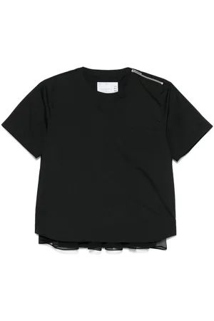 SACAI T-Shirt mit Kellerfalte