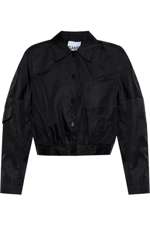 Ganni Bomberjacke mit Logo-Applikation