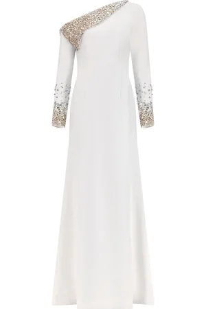 Dina Melwani Kristallverziertes Abendkleid