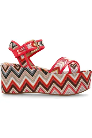 Missoni Plateau-Sandalen mit Zickzackmuster 80mm