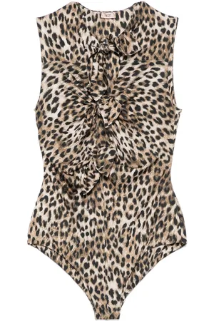 Nº21 Badeanzug mit Leoparden-Print