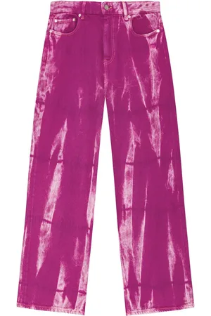 Ganni Jeans mit Batikmuster