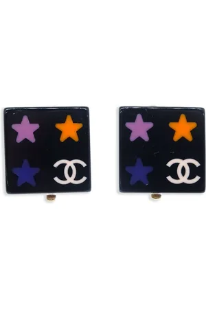 CHANEL 2003 Ohrclips mit eckiger Form