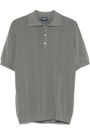 DRUMOHR Poloshirt aus Pointelle-Strick