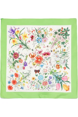 Gucci X Vittorino Accornero 1970s Giardini di Seta Schal