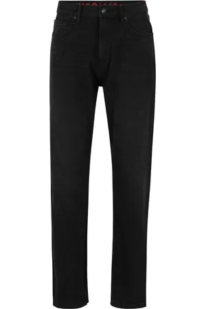 HUGO BOSS Halbhohe Jeans mit Smiley-Print