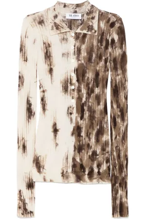 The Attico Poloshirt mit Batik-Print