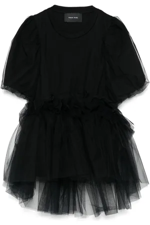 Simone Rocha T-Shirt mit Tüll-Overlay