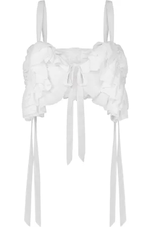 Moschino Cropped-Top mit Rüschendetail