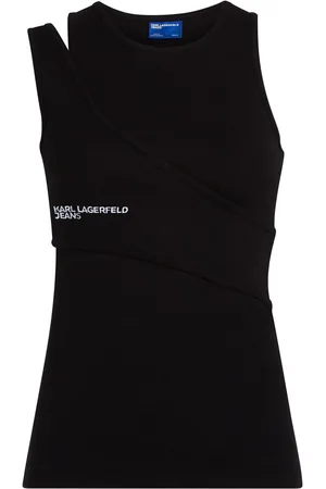 Karl Lagerfeld Trägershirt mit Logo-Stickerei
