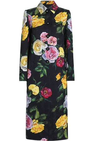 Dolce & Gabbana Mantel mit Rosen-Print