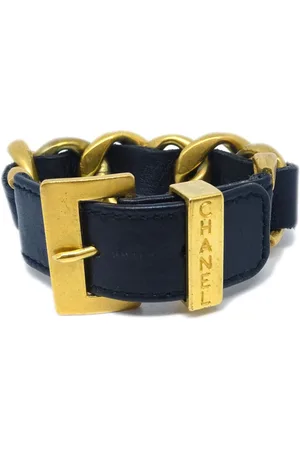 CHANEL 1994 Leder- und Kettenarmband