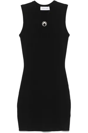 Marine Serre Minikleid mit Sichelmond-Detail