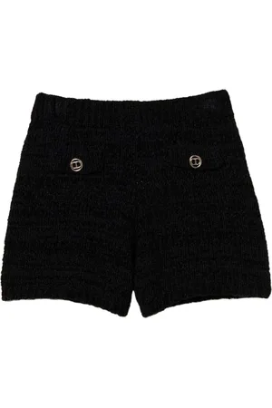 Twin-Set Oval T Shorts mit Knopfdetail