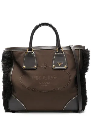 Prada 2010 Tote Bag mit Shearling-Besatz