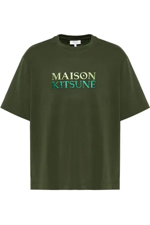 Maison Kitsuné T-Shirt mit Logo-Stickerei