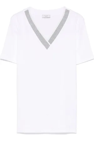 PESERICO SIGN T-Shirt mit Kontrastkragen