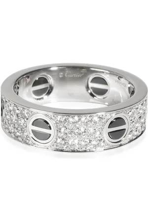 Cartier 18kt Love Weißgoldring mit Diamanten