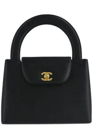 CHANEL 1997-1999 Satin-Handtasche mit CC