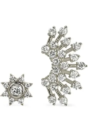 Lark & Berry 14kt The Hollywood Glamour Weißgoldohrringe mit Diamanten