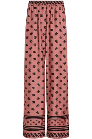 Dolce & Gabbana Palazzohose mit Logo-Print