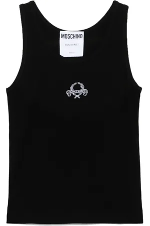 Moschino Top mit Logo-Stickerei