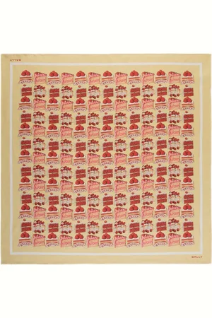 Bally Seidenschal mit Cake-Print