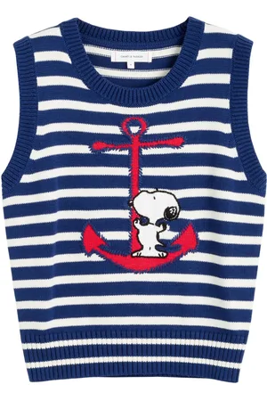 Chinti & Parker X Peanuts Pullunder mit Snoopy-Stickerei