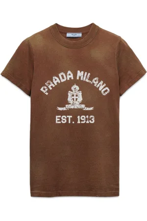 Prada T-Shirt mit Logo-Print
