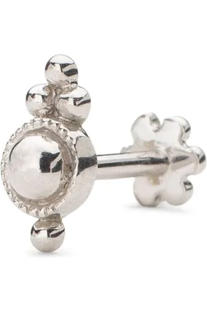 Maria Tash 18kt white gold Ball Trinity single earring