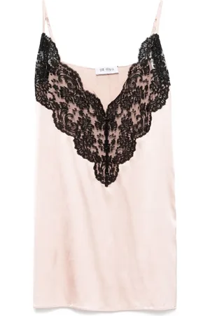 The Attico Minikleid mit Spitzeneinsatz